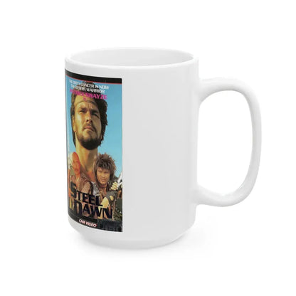 STEEL DAWN PATRICK SWAYZE (VHS COVER) - White Coffee Mug - Go Mug Yourself