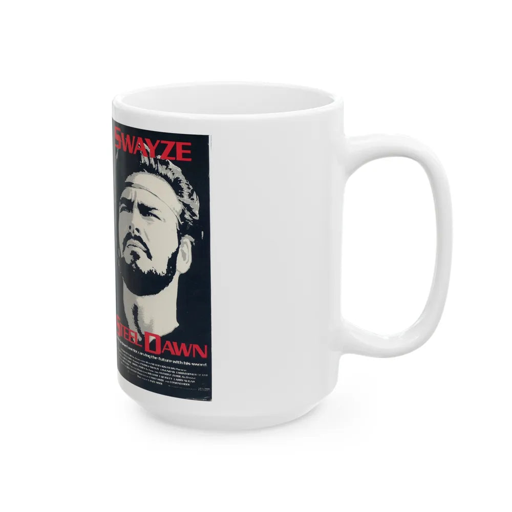 STEEL DAWN (VHS COVER) - White Coffee Mug-Go Mug Yourself