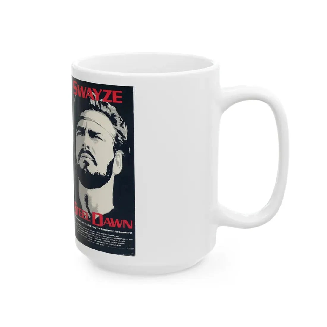 STEEL DAWN (VHS COVER) - White Coffee Mug - Go Mug Yourself