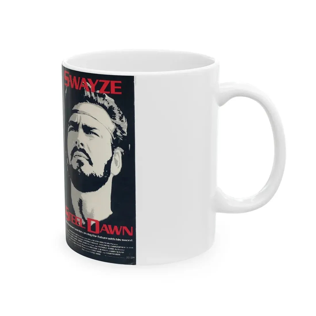 STEEL DAWN (VHS COVER) - White Coffee Mug - Go Mug Yourself