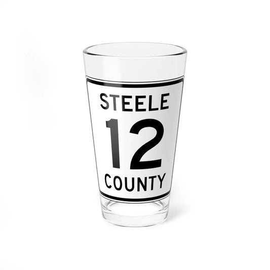 Steele County Route 12 MN (Minnesota) (Road Sign) Pint Glass 16oz 16oz - Go Mug Yourself