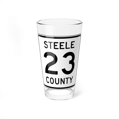 Steele County Route 23 MN (Minnesota) (Road Sign) Pint Glass 16oz 16oz - Go Mug Yourself