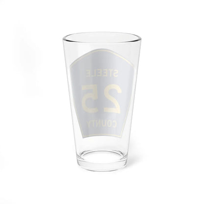 Steele County Route 25 ND (North Dakota) (Road Sign) Pint Glass 16oz - Go Mug Yourself