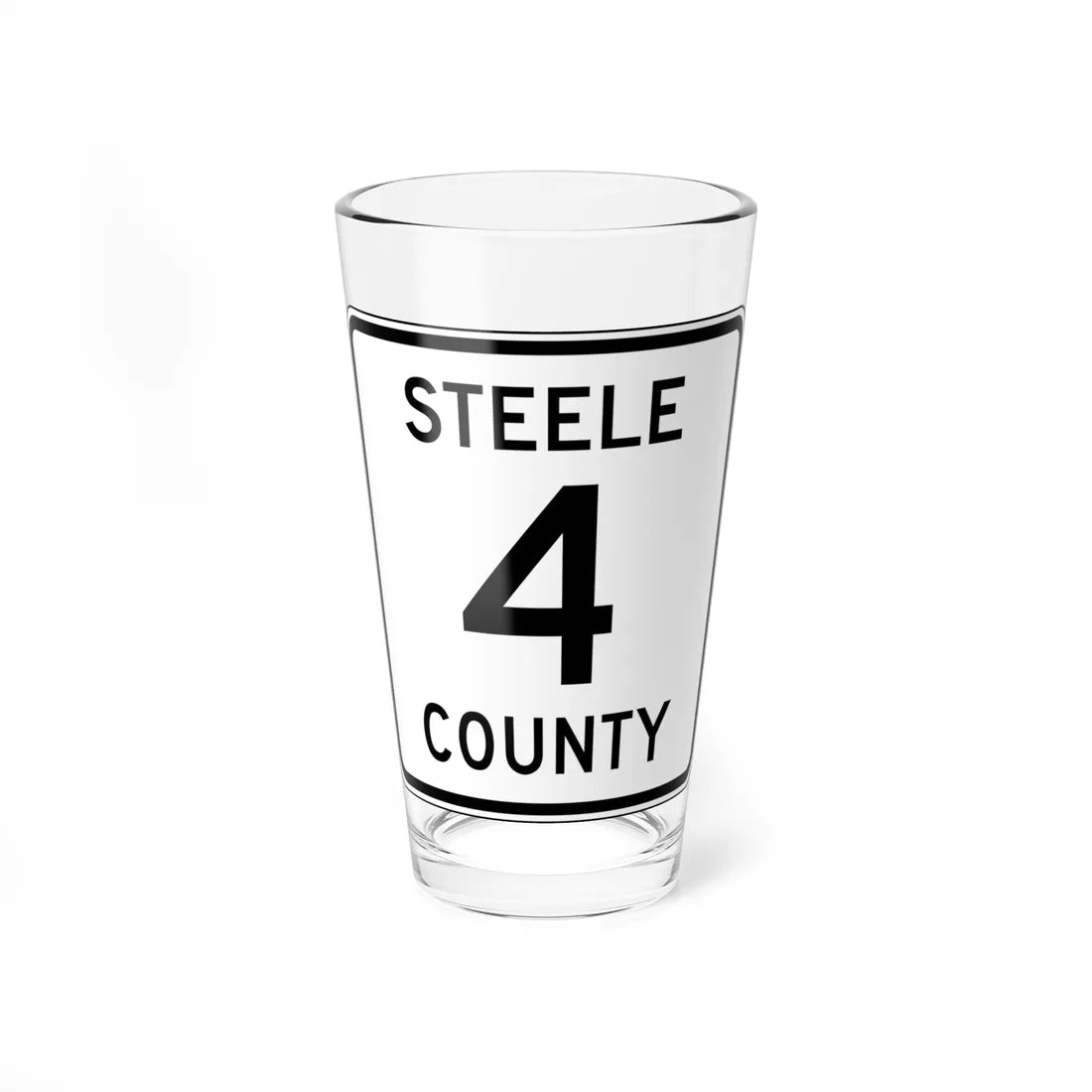 Steele County Route 4 MN (Minnesota) (Road Sign) Pint Glass 16oz 16oz - Go Mug Yourself