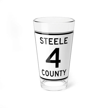 Steele County Route 4 MN (Minnesota) (Road Sign) Pint Glass 16oz - Go Mug Yourself