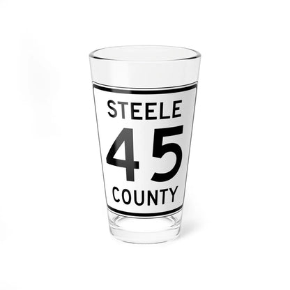 Steele County Route 45 MN (Minnesota) (Road Sign) Pint Glass 16oz 16oz - Go Mug Yourself