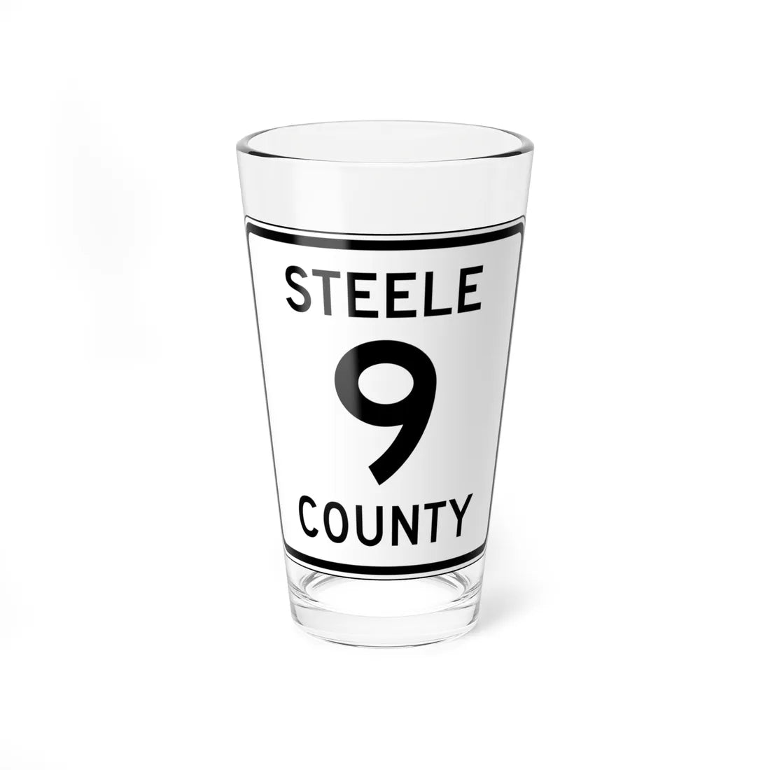 Steele County Route 9 MN (Minnesota) (Road Sign) Pint Glass 16oz 16oz - Go Mug Yourself
