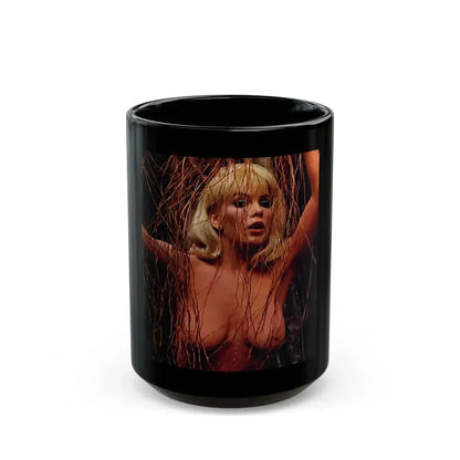 Stella Stevens #162 - Topless (Vintage Female Icon) Black Coffee Mug 15oz - Go Mug Yourself