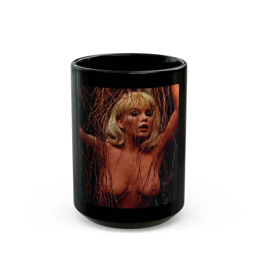 Stella Stevens #162 - Topless (Vintage Female Icon) Black Coffee Mug 15oz - Go Mug Yourself