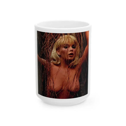 Stella Stevens #162 - Topless (Vintage Female Icon) White Coffee Mug 15oz - Go Mug Yourself