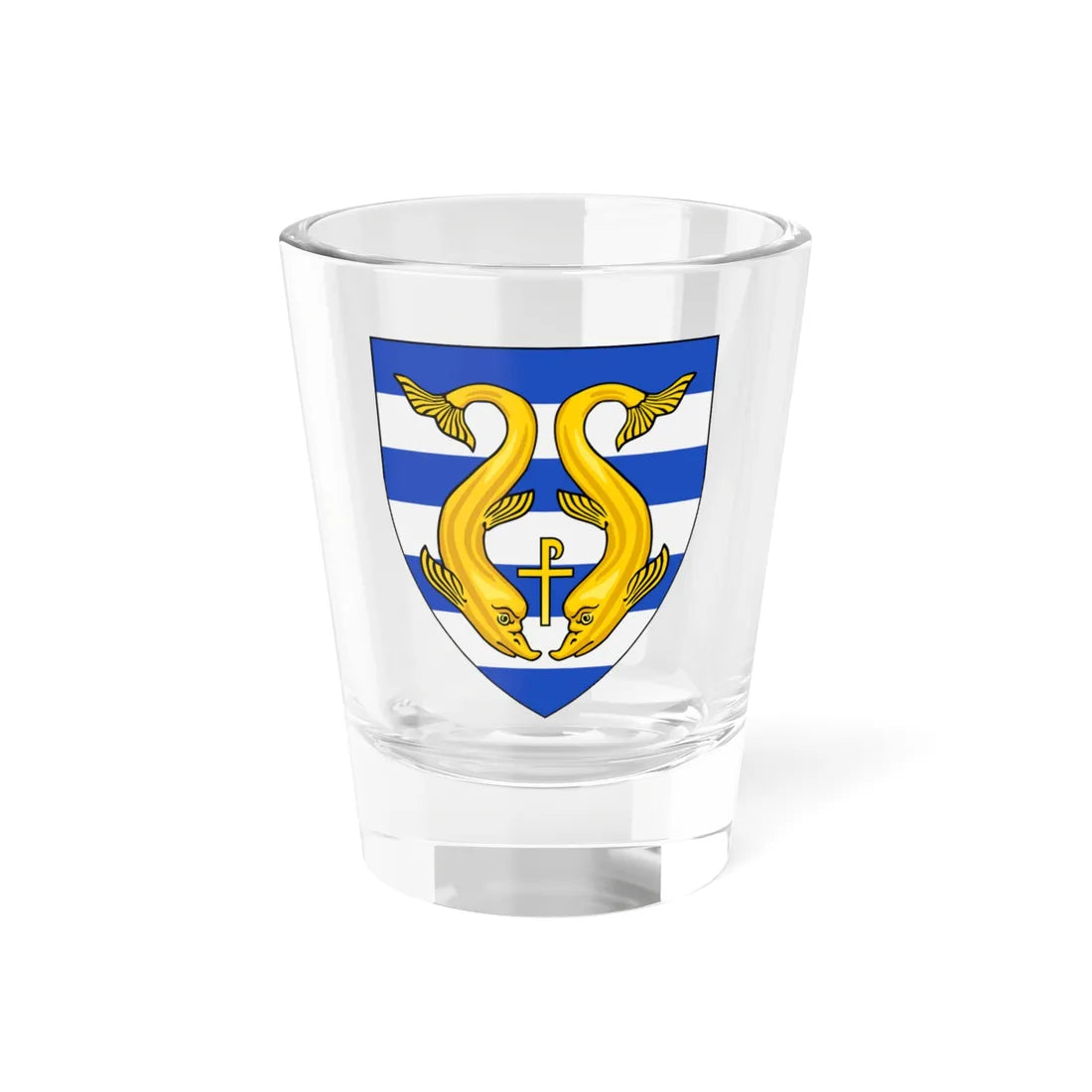 Stema Județului Tulcea (Oman) (Coat of Arms) Shot Glass 1.5oz 1.5oz - Go Mug Yourself