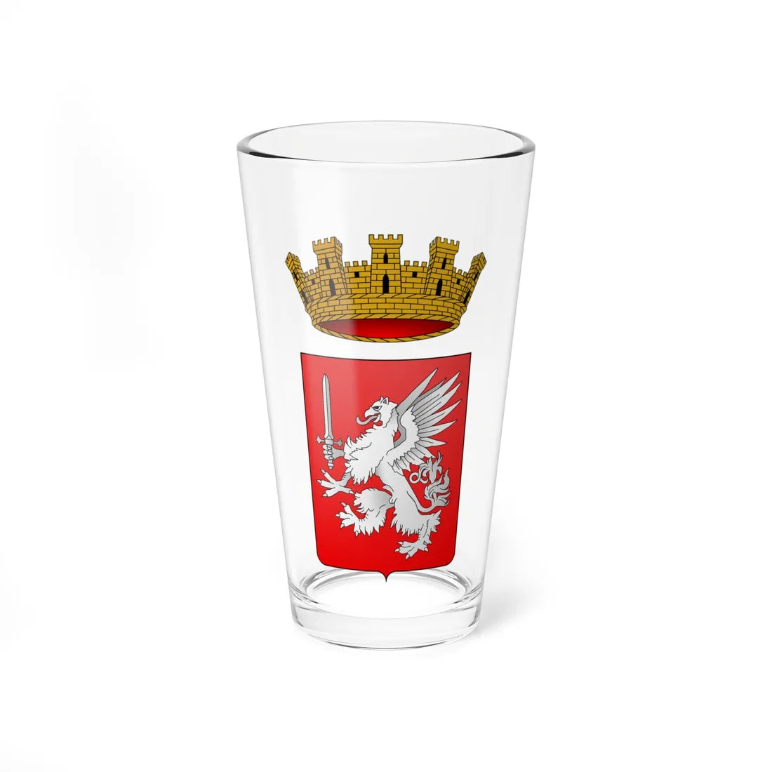 Stemma di Grosseto (Italy) (Coat of Arms) Pint Glass 16oz 16oz - Go Mug Yourself