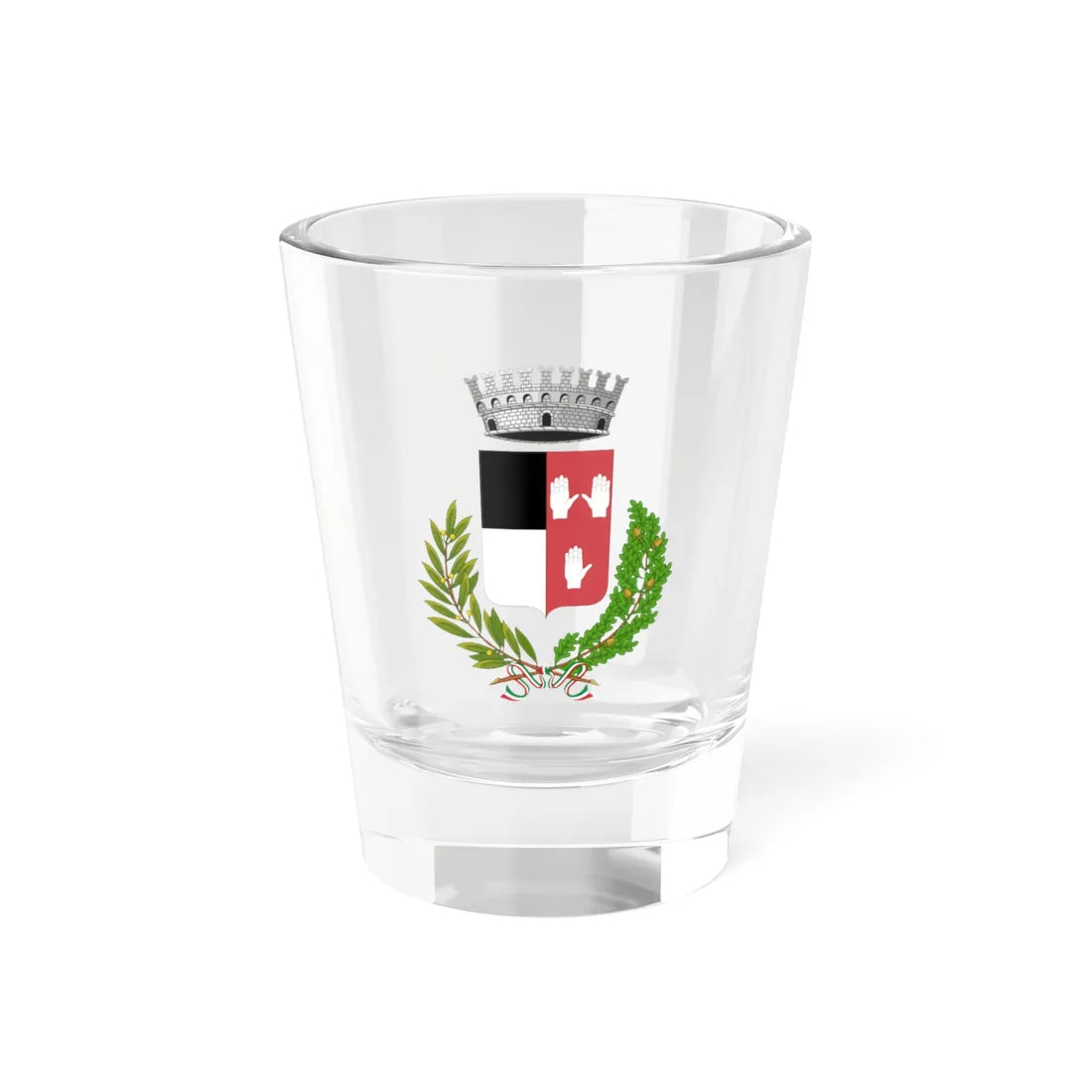 Stemma di Vigarano Mainarda (Italy) (Coat of Arms) Shot Glass 1.5oz 1.5oz - Go Mug Yourself