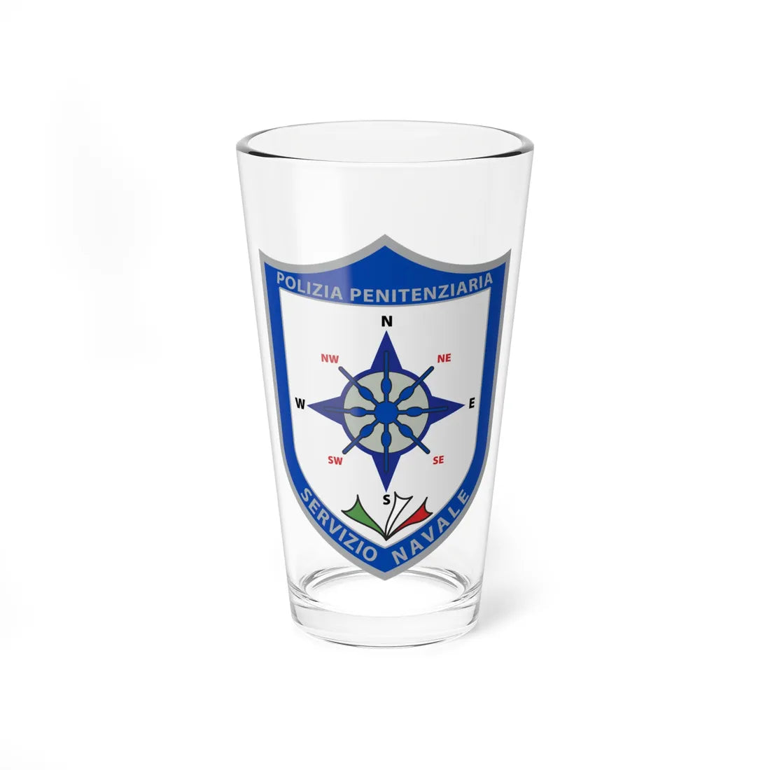 Stemma Servizio Navale Polizia Penitenziaria (Italy) (Coat of Arms) Pint Glass 16oz 16oz - Go Mug Yourself