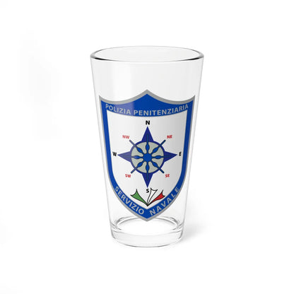 Stemma Servizio Navale Polizia Penitenziaria (Italy) (Coat of Arms) Pint Glass 16oz 16oz - Go Mug Yourself