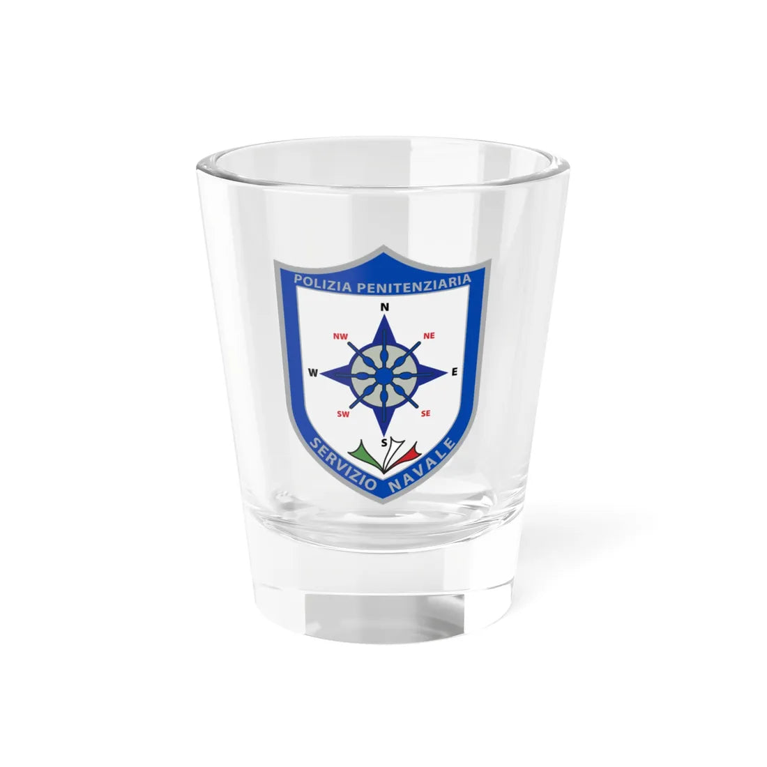Stemma Servizio Navale Polizia Penitenziaria (Italy) (Coat of Arms) Shot Glass 1.5oz 1.5oz - Go Mug Yourself