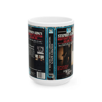 STEPHEN KINGS NIGHTSHIFT COLLECTION VOLUME ONE (VHS COVER) - White Coffee Mug-15oz-Go Mug Yourself