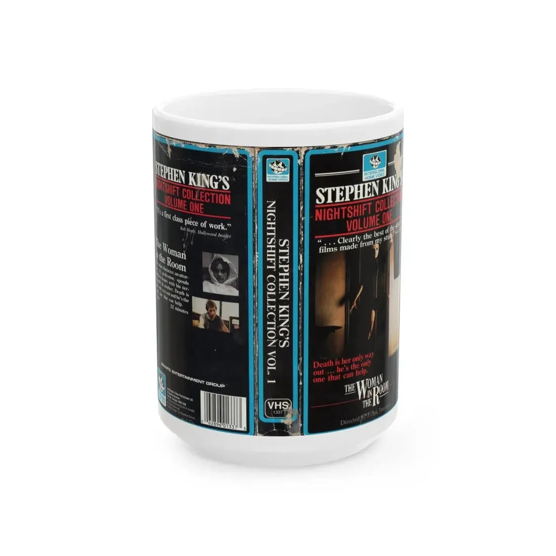 STEPHEN KINGS NIGHTSHIFT COLLECTION VOLUME ONE (VHS COVER) - White Coffee Mug 15oz - Go Mug Yourself