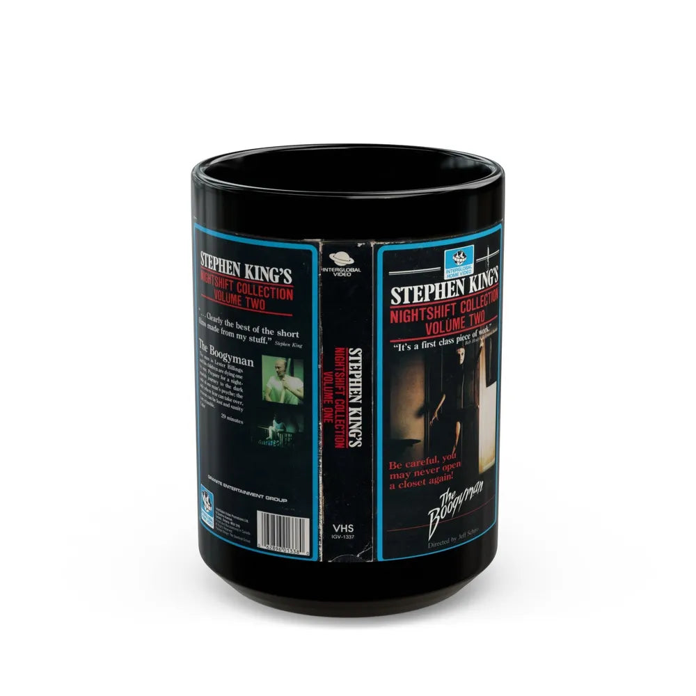 STEPHEN KINGS NIGHTSHIFT COLLECTION VOLUME TWO (VHS COVER) - Black Coffee Mug-15oz-Go Mug Yourself