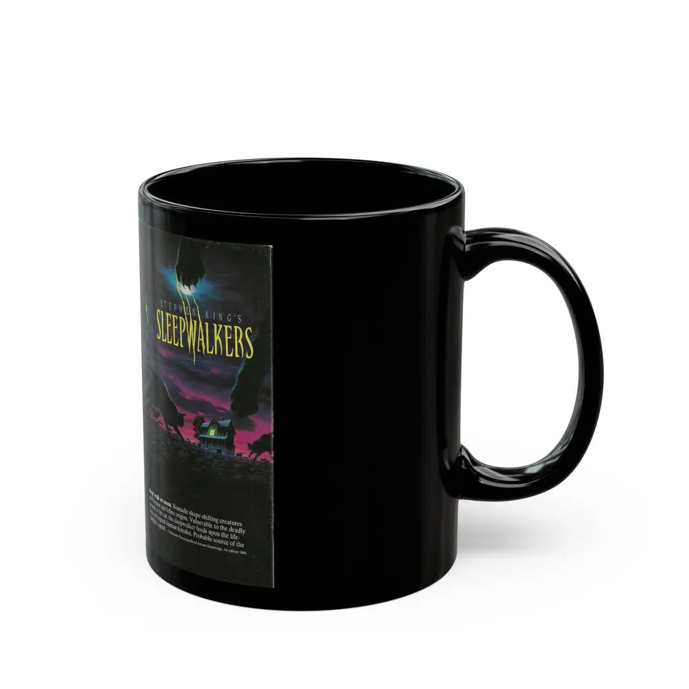 STEPHEN KINGS NIGHTSHIFT SLEEPWALKERS (VHS COVER) - Black Coffee Mug-Go Mug Yourself