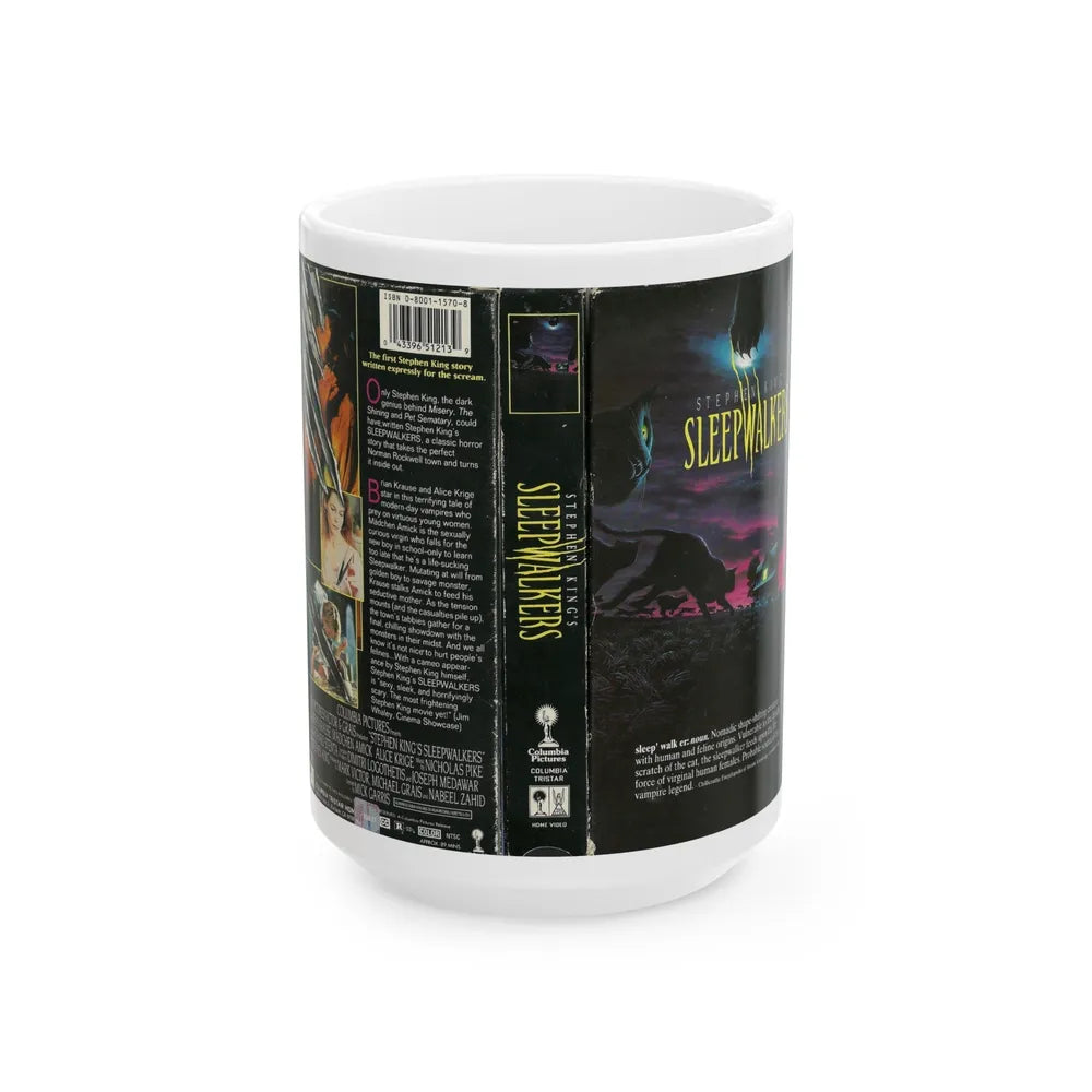 STEPHEN KINGS NIGHTSHIFT SLEEPWALKERS (VHS COVER) - White Coffee Mug-15oz-Go Mug Yourself