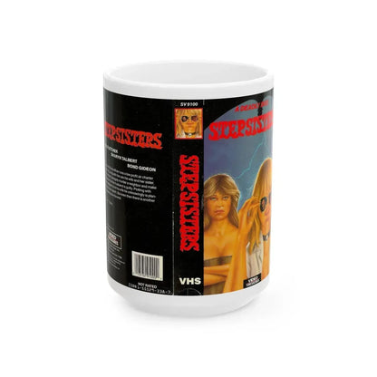 STEPSISTERS (VHS COVER) - White Coffee Mug 15oz - Go Mug Yourself