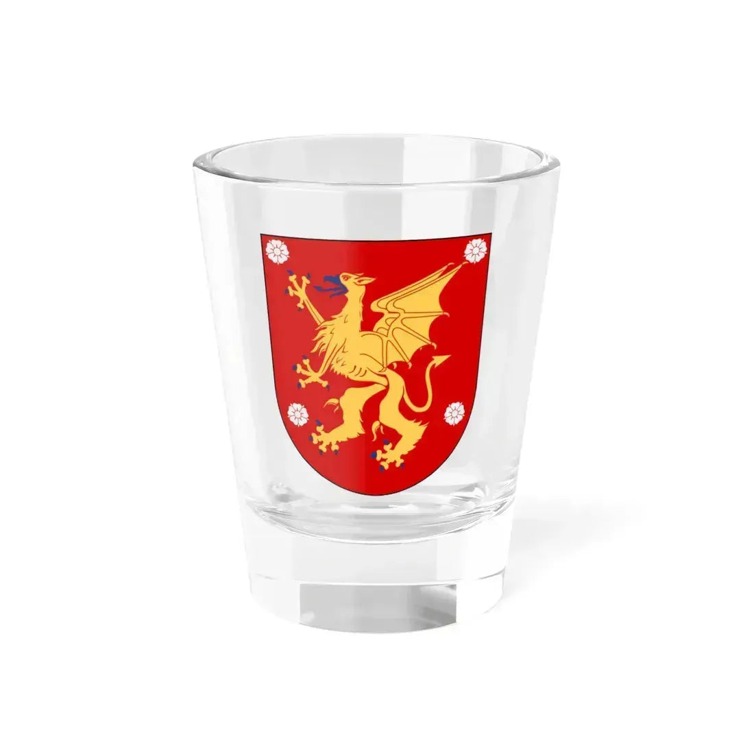 Östergötland vapen (Sweden) (Coat of Arms) Shot Glass 1.5oz 1.5oz - Go Mug Yourself