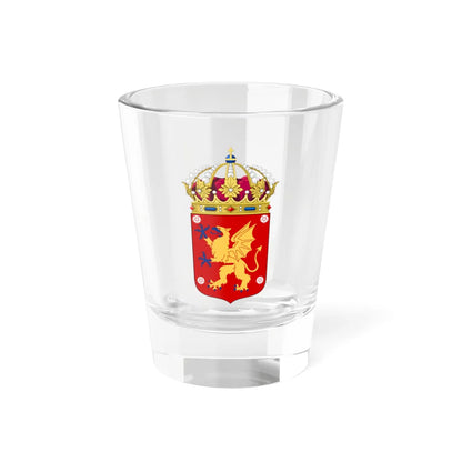 Östergötlands vapen crown (Sweden) (Coat of Arms) Shot Glass 1.5oz 1.5oz - Go Mug Yourself