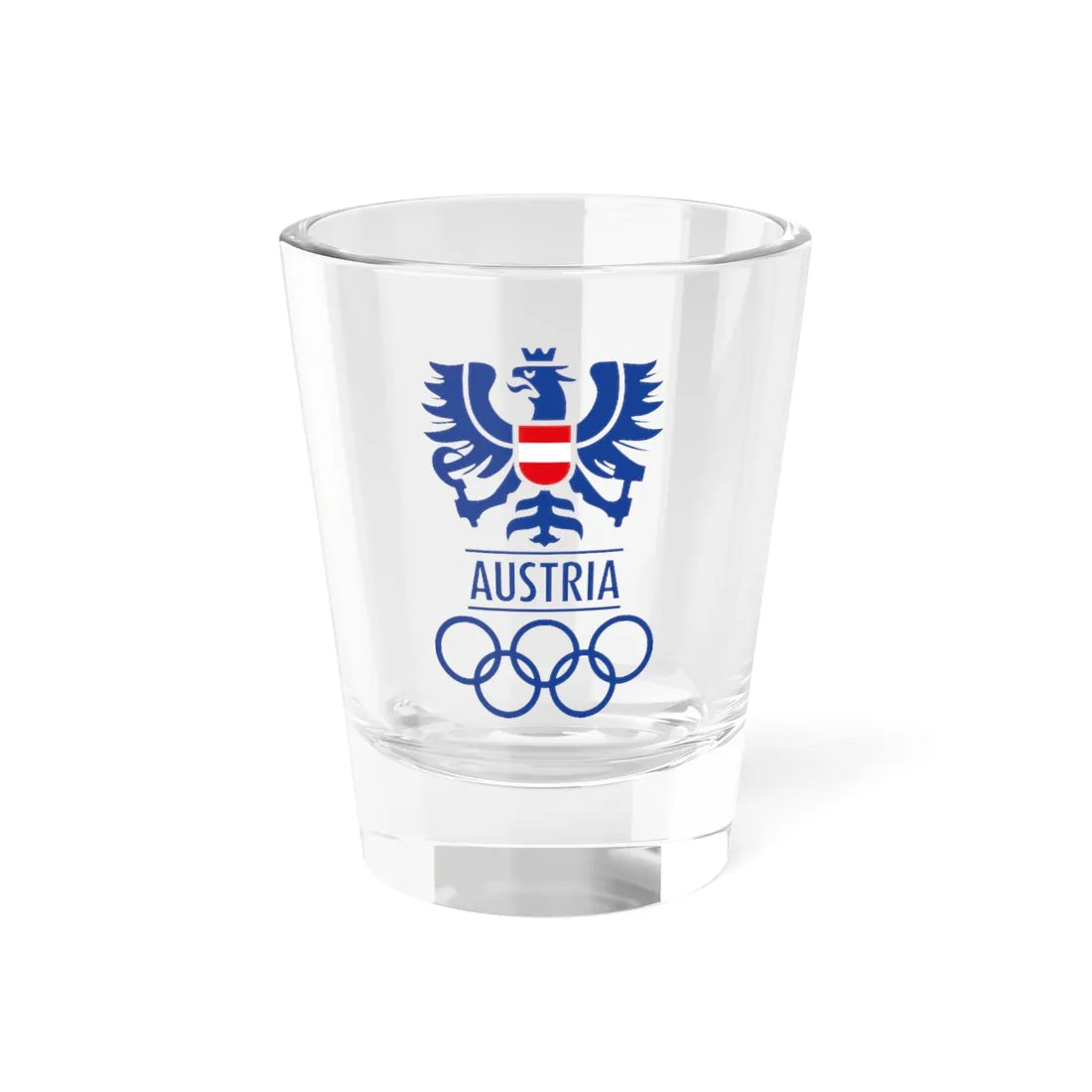 Österreichisches Olympisches Comité logo (Austria) (Coat of Arms) Shot Glass 1.5oz 1.5oz - Go Mug Yourself