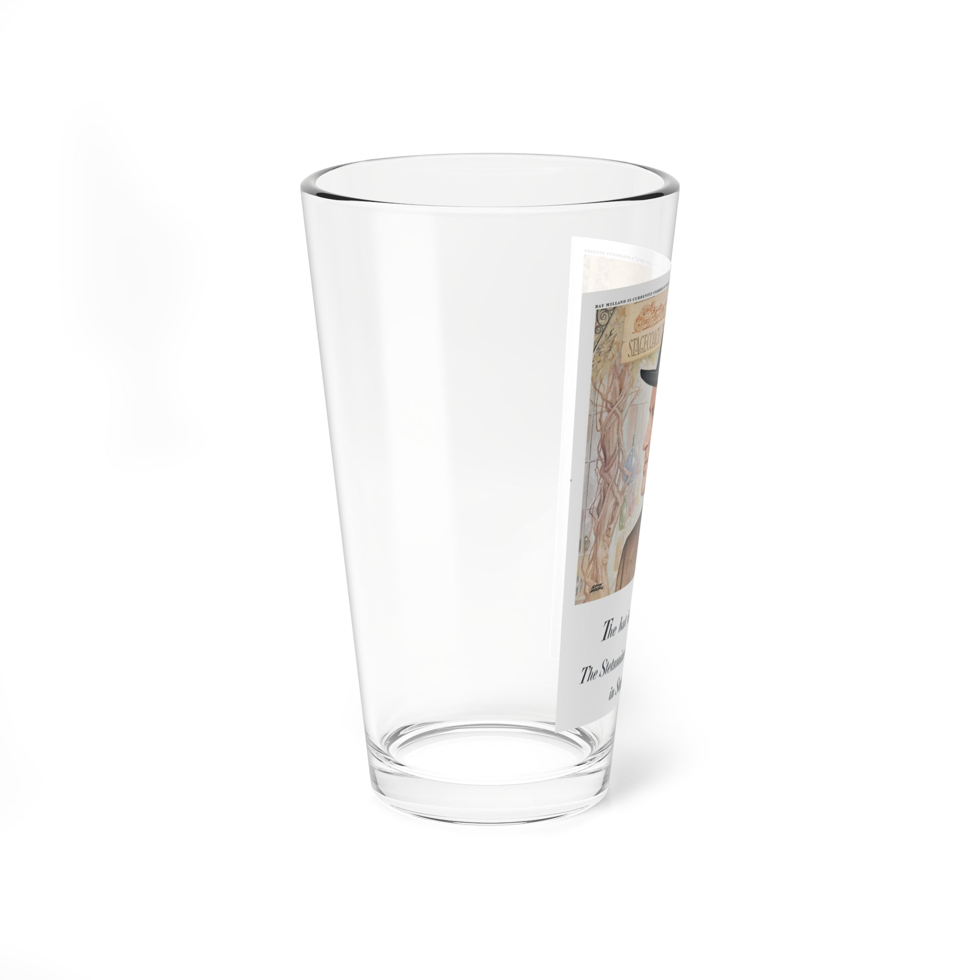 Stetson Personality Posters 2 (John B. Stetson Company, 1949) (Magazine Illustration) Pint Glass 16oz-Go Mug Yourself