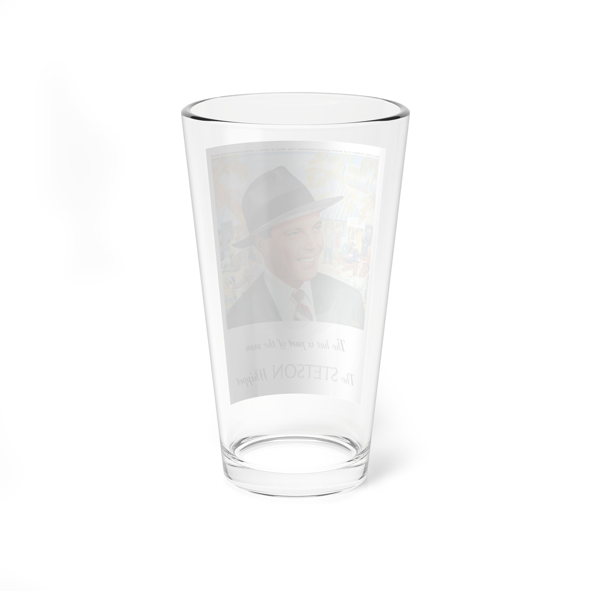 Stetson Personality Posters 3 (John B. Stetson Company, 1949) (Magazine Illustration) Pint Glass 16oz-Go Mug Yourself