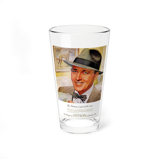 Stetson Personality Posters 4 (John B. Stetson Company, 1949) (Magazine Illustration) Pint Glass 16oz-16oz-Go Mug Yourself