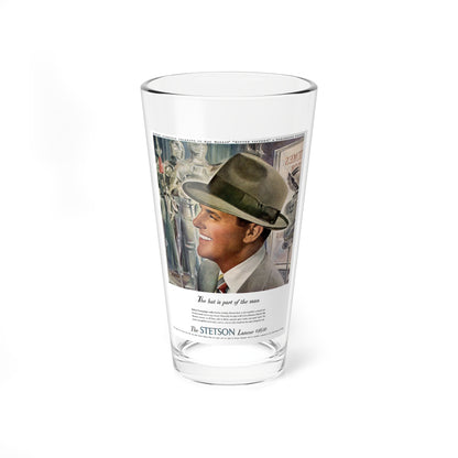 Stetson Personality Posters 5 (John B. Stetson Company, 1949) (Magazine Illustration) Pint Glass 16oz-16oz-Go Mug Yourself