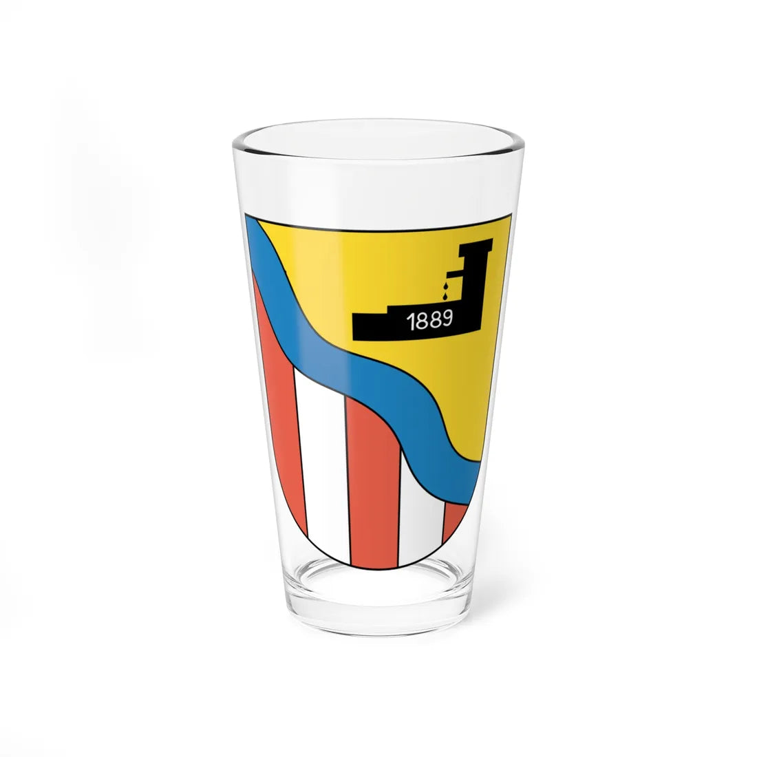 Stettbach coat of arms (Switzerland) (Coat of Arms) Pint Glass 16oz 16oz - Go Mug Yourself