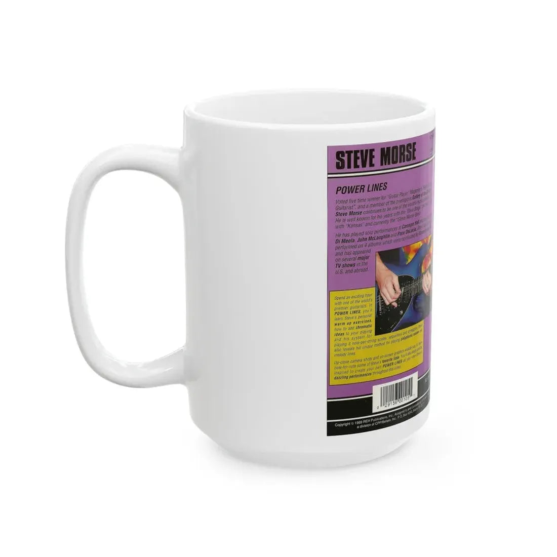 STEVE MORSE POWER LINES (VHS COVER) - White Coffee Mug - Go Mug Yourself