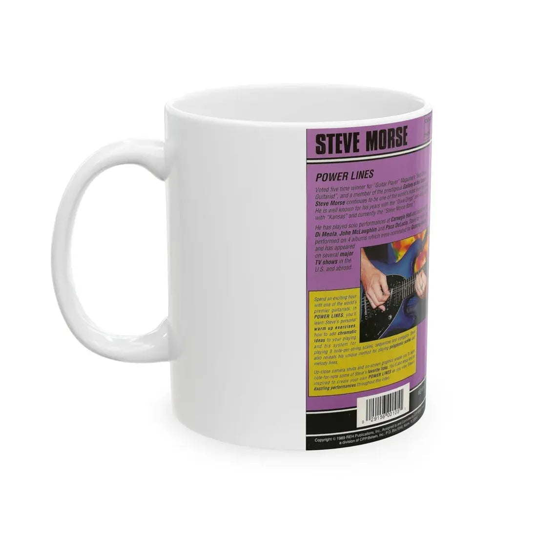 STEVE MORSE POWER LINES (VHS COVER) - White Coffee Mug - Go Mug Yourself