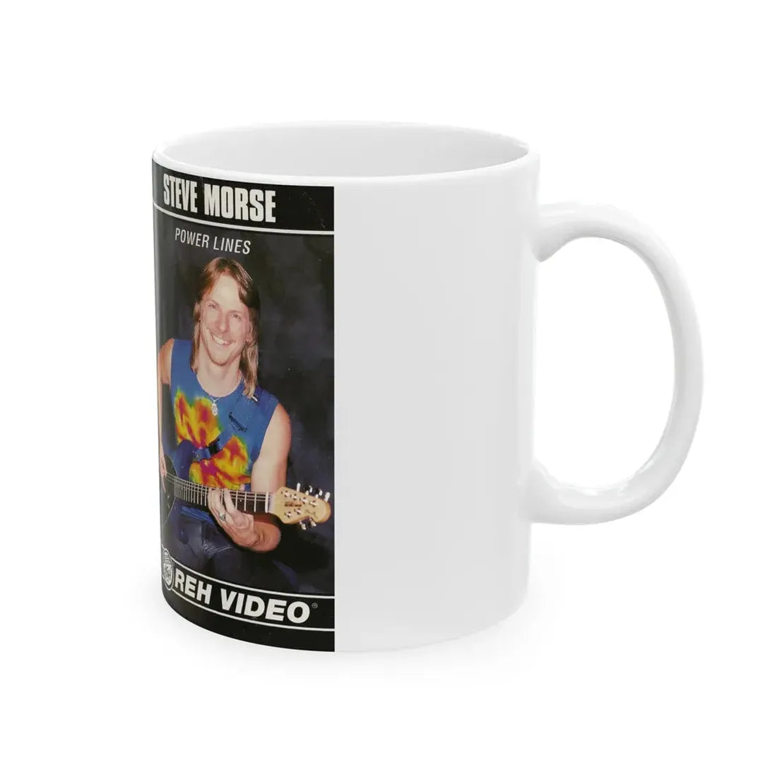 STEVE MORSE POWER LINES (VHS COVER) - White Coffee Mug - Go Mug Yourself
