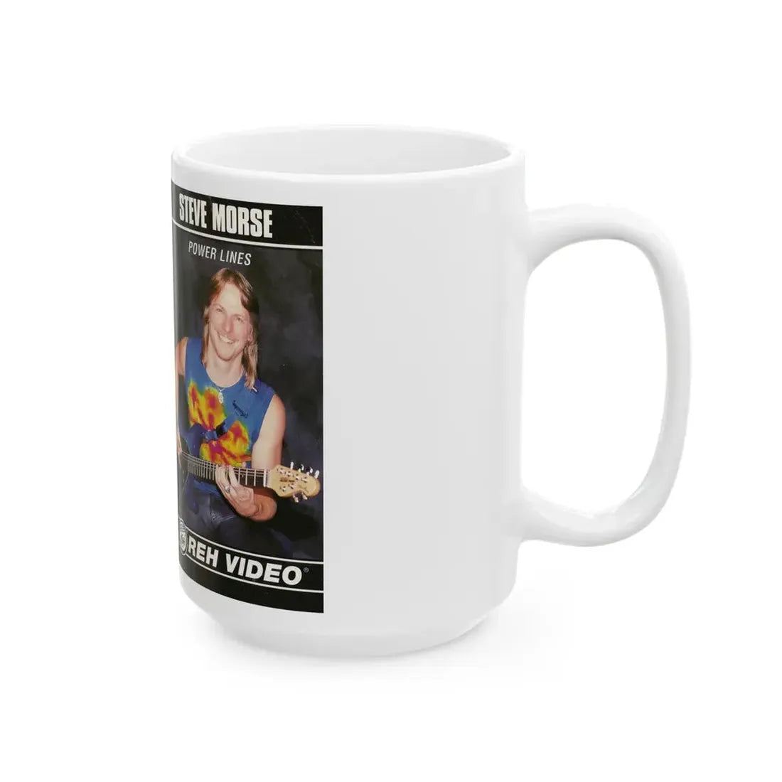 STEVE MORSE POWER LINES (VHS COVER) - White Coffee Mug - Go Mug Yourself