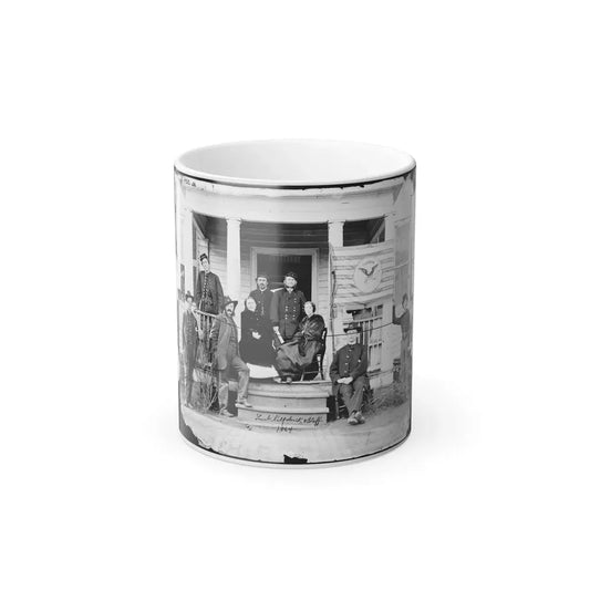 Stevensburg, Va.  Gen. Judson Kilpatrick, 3D Division, Cavalry Corps, With Ladies and Staff Members on the Porch of Headquarters (U.S. Civil War) Color Changing Coffee Mug 11oz Default Title 11oz - Go Mug Yourself