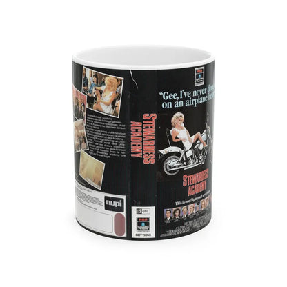STEWARDESS ACADEMY (VHS COVER) - White Coffee Mug 11oz - Go Mug Yourself