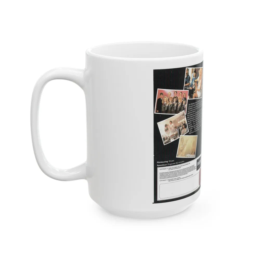 STEWARDESS ACADEMY (VHS COVER) - White Coffee Mug-Go Mug Yourself