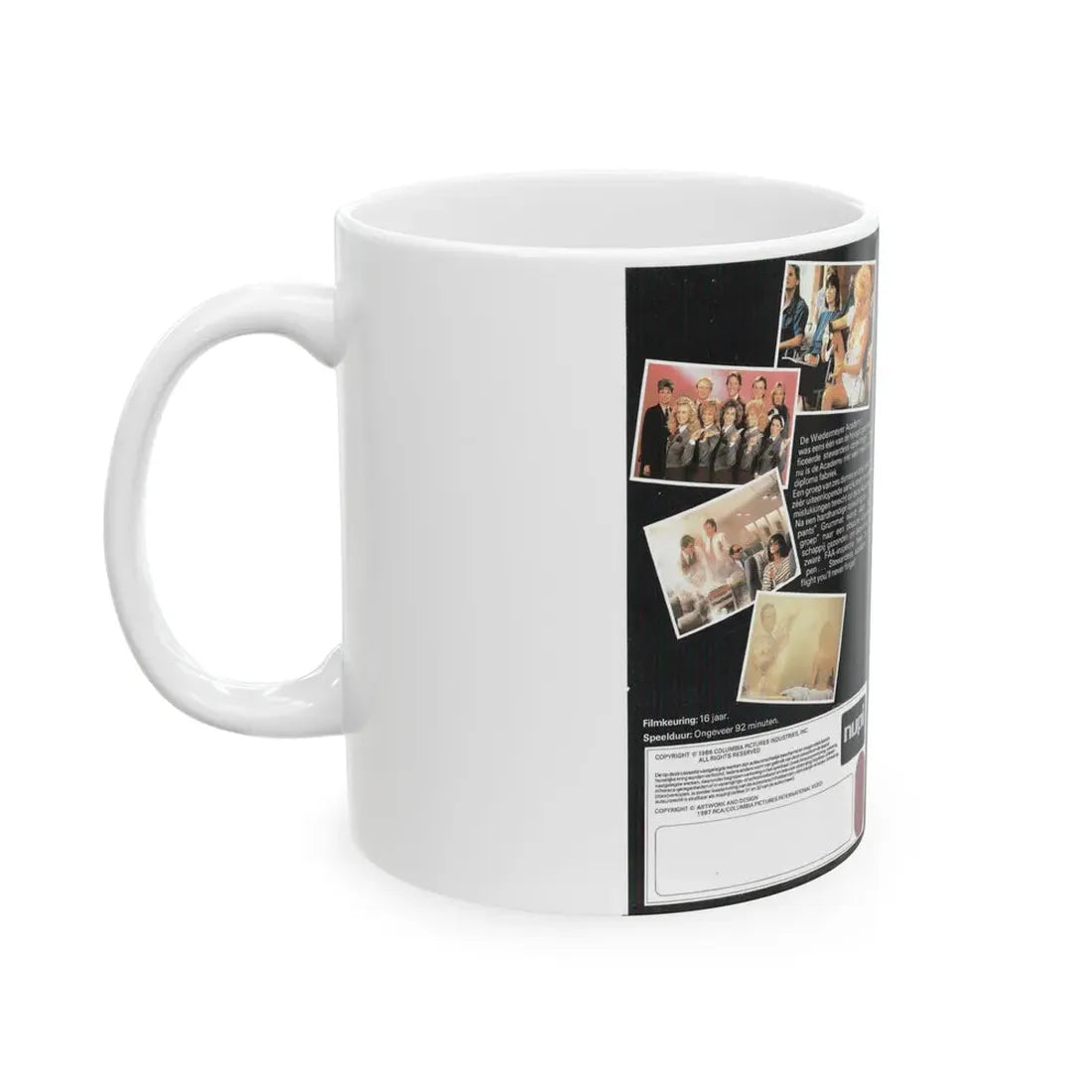STEWARDESS ACADEMY (VHS COVER) - White Coffee Mug - Go Mug Yourself