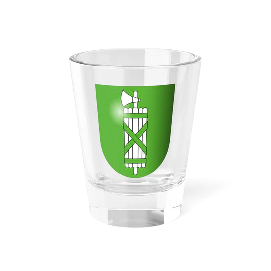 St.Gallen-coat of arms 3d (Switzerland) (Coat of Arms) Shot Glass 1.5oz 1.5oz - Go Mug Yourself