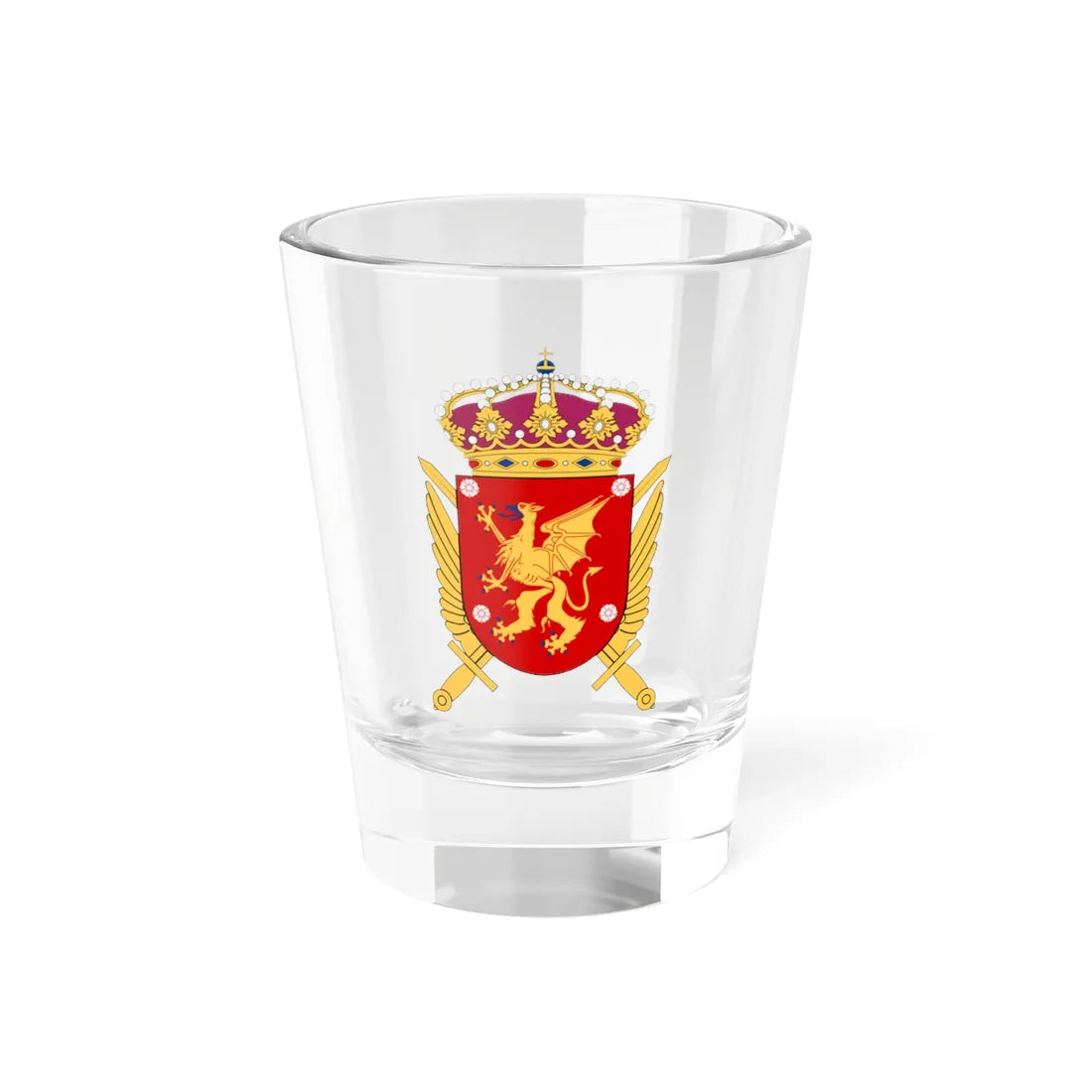 Östgöta helikopterskvadron vapen (Sweden) (Coat of Arms) Shot Glass 1.5oz 1.5oz - Go Mug Yourself