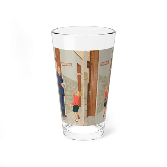 Sticking out His Tongue, The Saturday Evening Post cover, February 7, 1959 (Magazine Illustration) Pint Glass 16oz 16oz - Go Mug Yourself