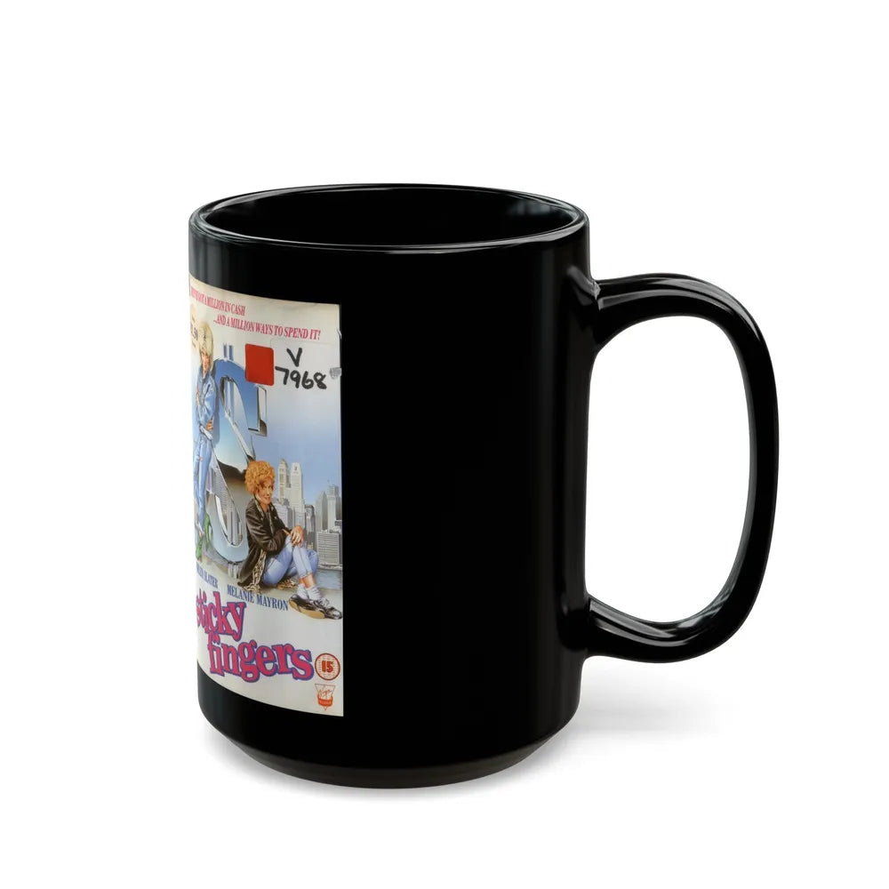 STICKY FINGERS (VHS COVER) - Black Coffee Mug-Go Mug Yourself