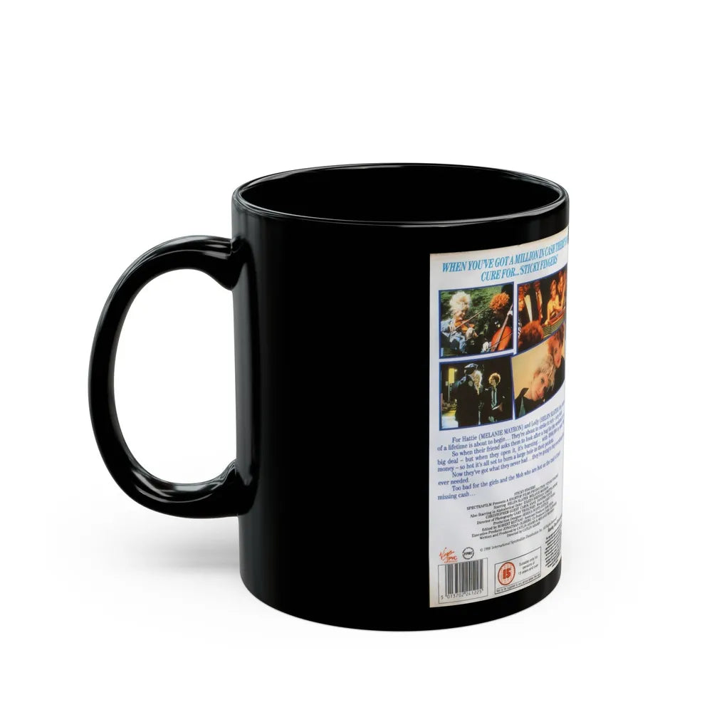 STICKY FINGERS (VHS COVER) - Black Coffee Mug-Go Mug Yourself