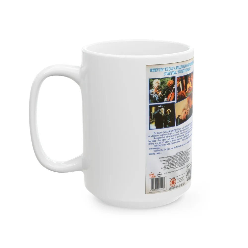 STICKY FINGERS (VHS COVER) - White Coffee Mug-Go Mug Yourself