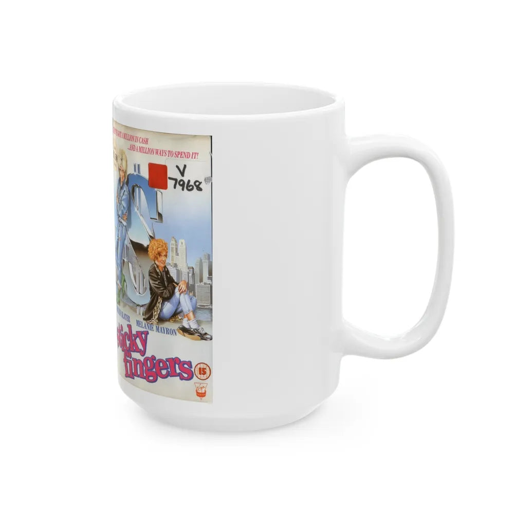 STICKY FINGERS (VHS COVER) - White Coffee Mug-Go Mug Yourself