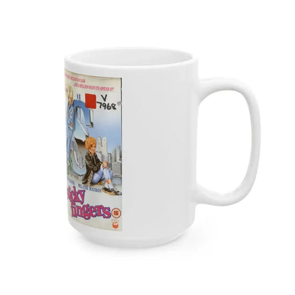 STICKY FINGERS (VHS COVER) - White Coffee Mug - Go Mug Yourself